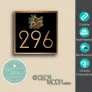 Pinecone House Number Sign