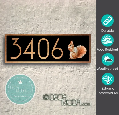 Squirrel Address Sign
