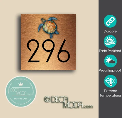 Turtle House Number Signs
