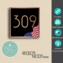 USA Flag House Number Sig