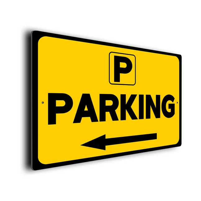 Yellow Parking Directional Sign Parking Directional Sign