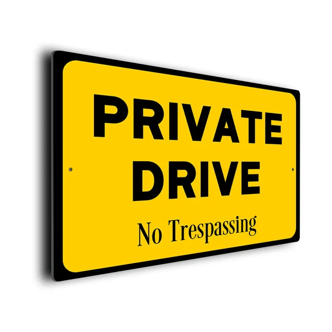 Yellow Private Drive Sign Private Drive Sign
