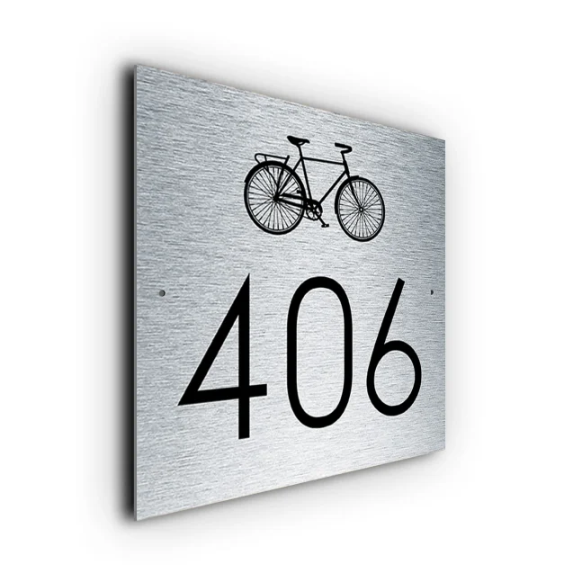 Bicycle House Number Sign Custom Bicycle House Number Sign