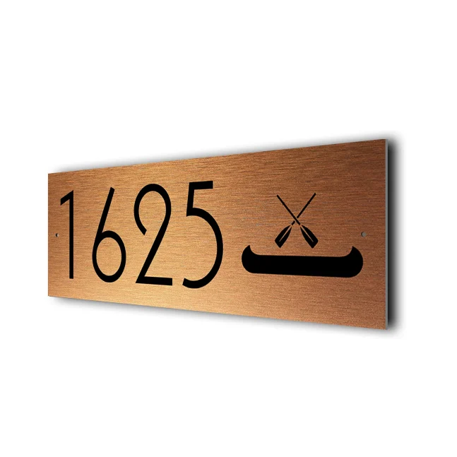 Copper Canoe Address Sign Canoe Address Sign