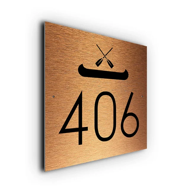 Copper Canoe House Number Sign Canoe House Number Sign