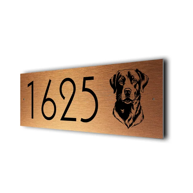 Copper Dog Address Sign Dog Address Sign