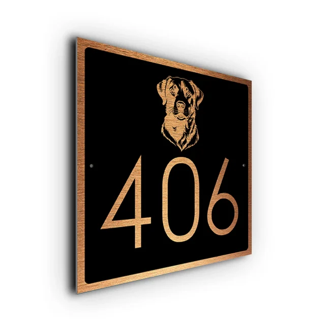 Custom Dog House Number Sign Dog House Number Sign
