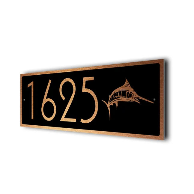 Custom Marlin Address Sign Marlin Address Sign