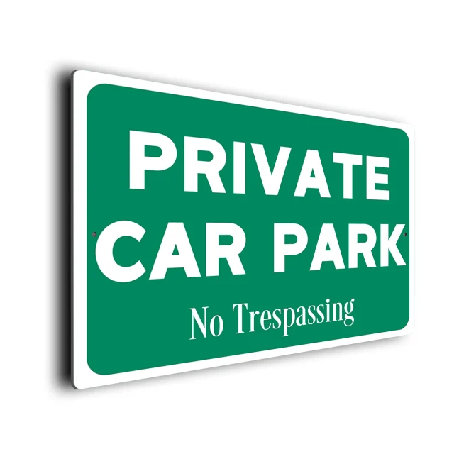 Green Private Car Park Sign Private Car Park Sign