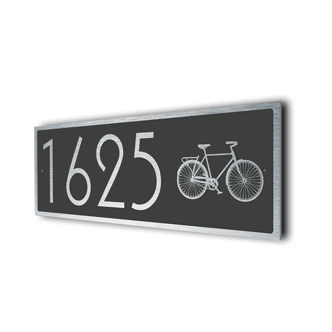 Modern Bicycle Address Sign Bicycle Address Sign