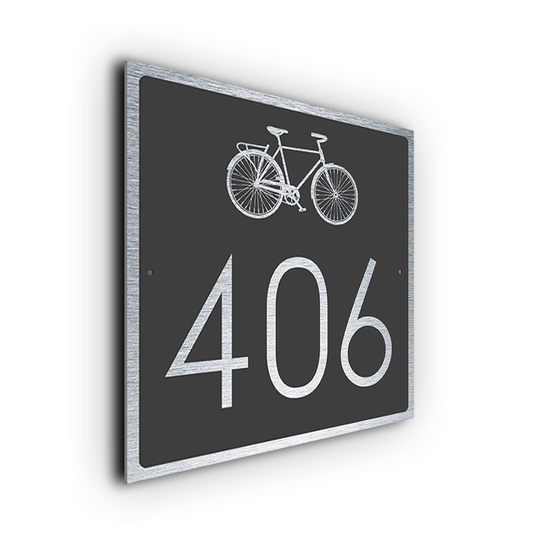 Bicycle House Number Sign