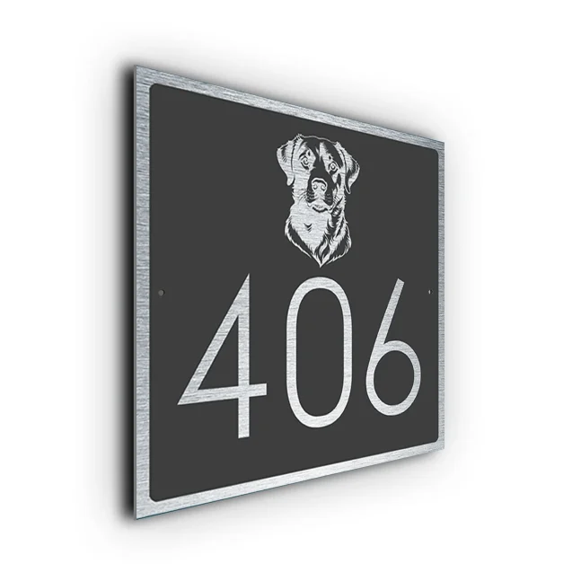 Modern Dog House Number Sign Dog House Number Sign