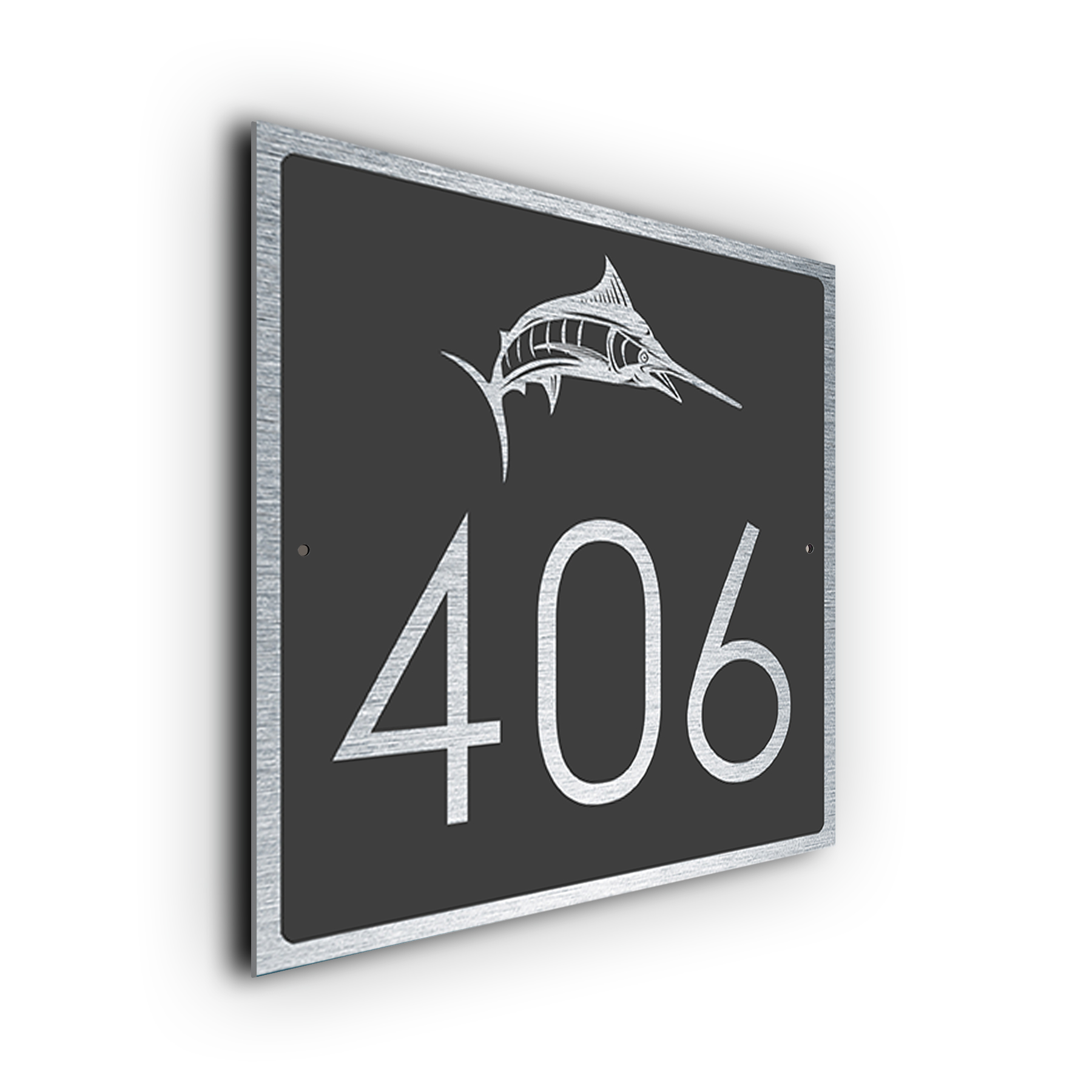 Marlin House Number Sign