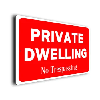Private Dwelling Sign