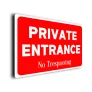 Private Entrance Sign