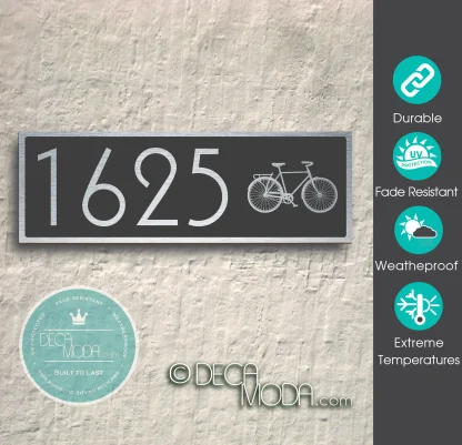 Bicycle Address Sign
