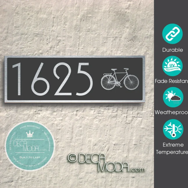 Weatherproof Bicycle Address Sign Bicycle Address Sign
