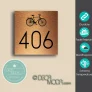 Bicycle House Number Sign