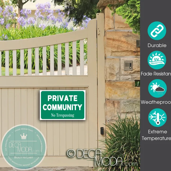 Weatherproof Private Community Sign Private Community Sign