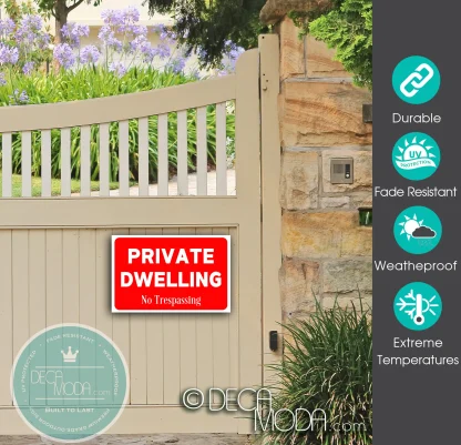 Private Dwelling Sign