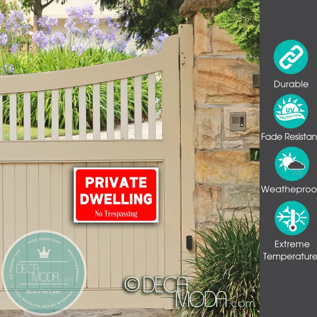 Weatherproof Private Dwelling Sign Private Dwelling Sign