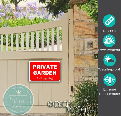 Private Garden Sign