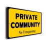 Private Community Sign,