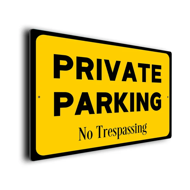 Yellow Private Parking Sign Private Parking Sign