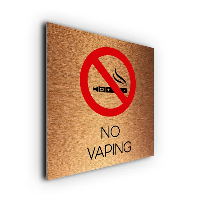 Copper No Vaping Sign No Vaping Sign