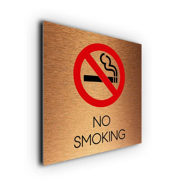 Copper No Smoking Sign No Smoking Sign