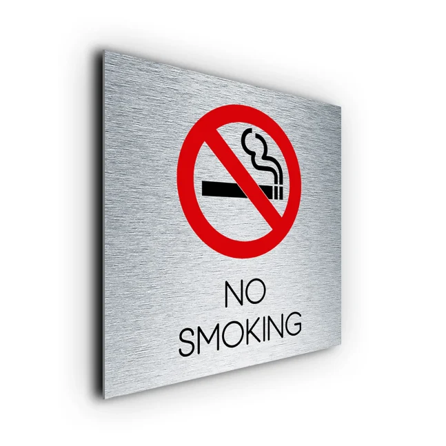 Silver No Smoking Sign No Smoking Sign