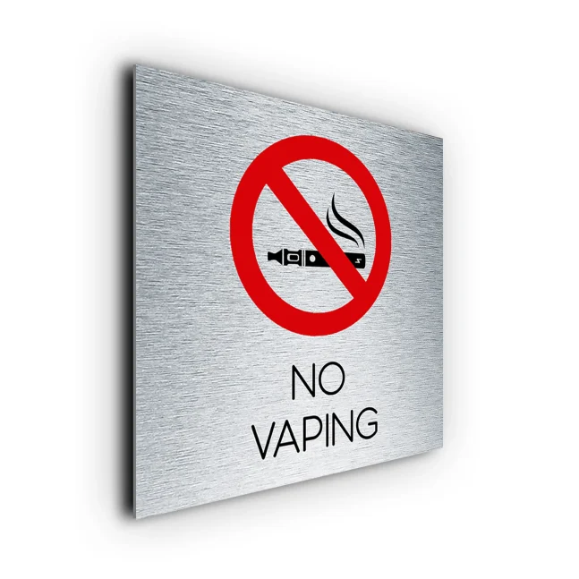 Silver No Vaping Sign No Vaping Sign