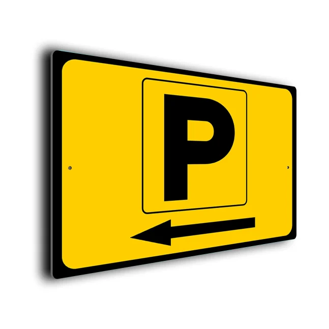 Yellow Car Park Symbol Sign Car Park Symbol Sign