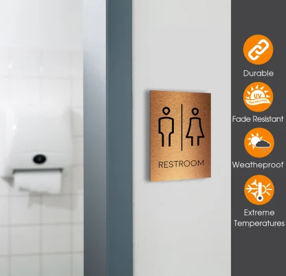 Modern Restroom Symbol Sign