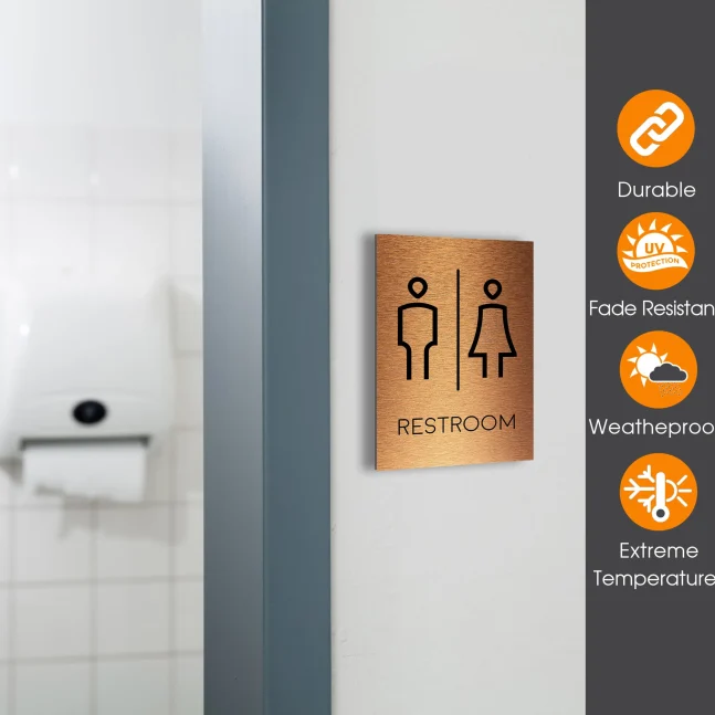 Modern Restroom Symbol Sign Modern Restroom Symbol Sign