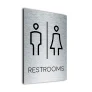 Modern Restrooms Sign