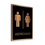 Traditional Restrooms Sign