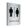 Traditional Restrooms Sign