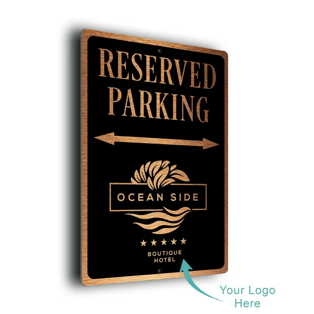 Custom Logo Parking Sign CPSC208-BC Reserved Parking Logo Sign