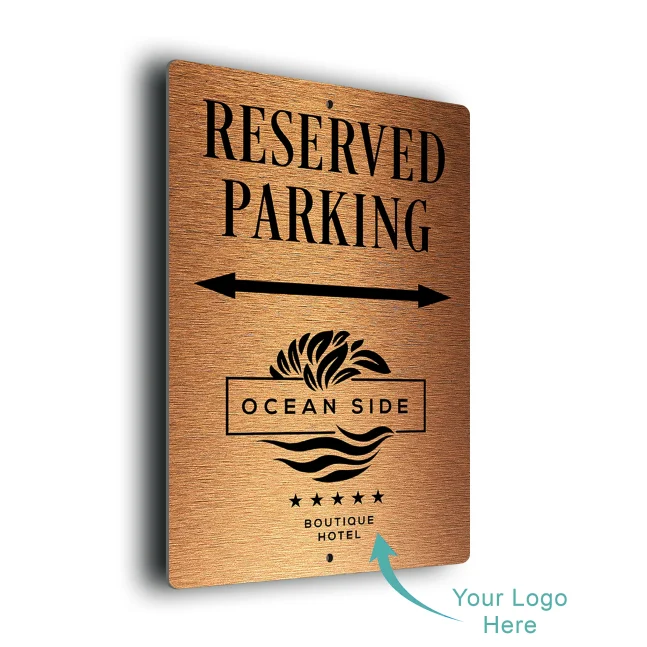 Custom Logo Parking Sign CPSC208-CB Reserved Parking Logo Sign