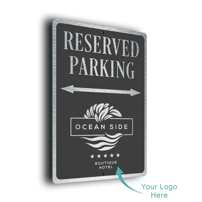 Custom Logo Parking Sign CPSC208-GS Reserved Parking Logo Sign