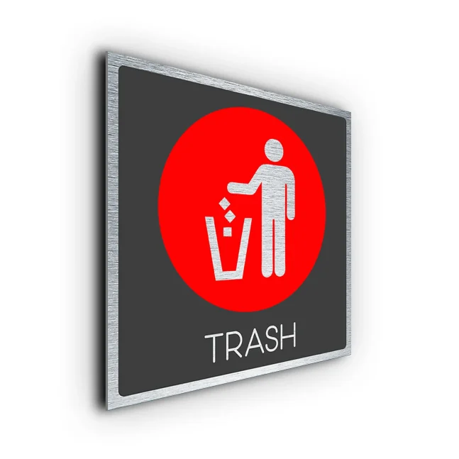 Trash sign