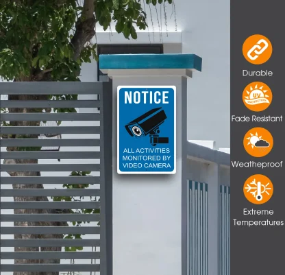 Notice Monitored CCTV Sign