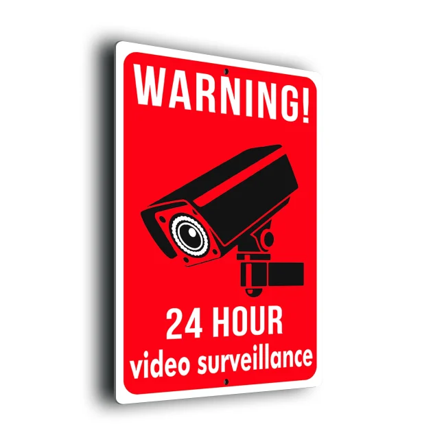 Warning 24 Hour Video Surveillance CCTV Sign