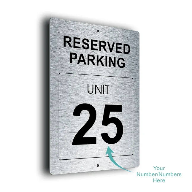 Reserved Parking Unit Number Sign-RPUN210-SB Reserved Parking Unit Number Sign