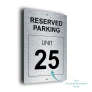Reserved Parking Unit Number Sign