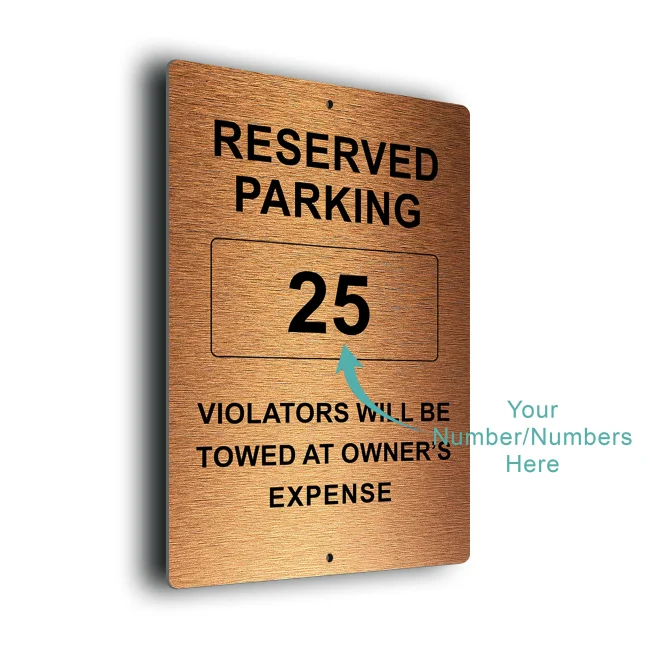 Reserved Unit Number Parking Sign RUP209-CB-12x8 Reserved Unit Number Parking Sign