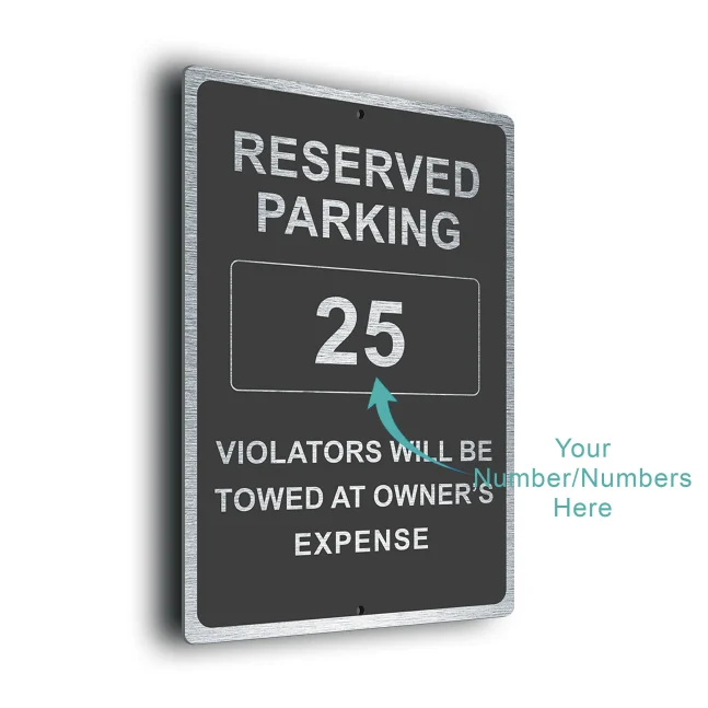 Reserved Unit Number Parking Sign RUP209-GS Reserved Unit Number Parking Sign