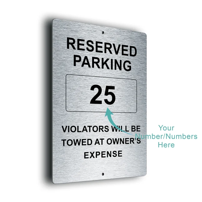 Reserved Unit Number Parking Sign RUP209-SB Reserved Unit Number Parking Sign