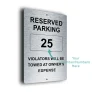 Reserved Unit Number Parking Sign